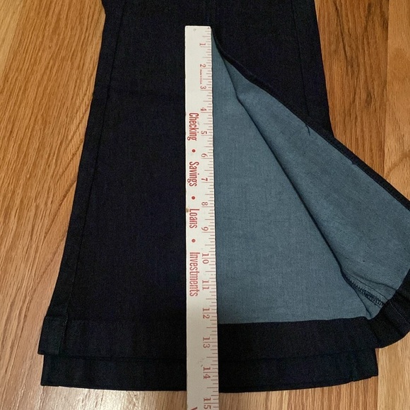G.I.L.I. Wide Split Leg Denim Pants Jeans Womens 12P stretch Comfort Western - Picture 15 of 15